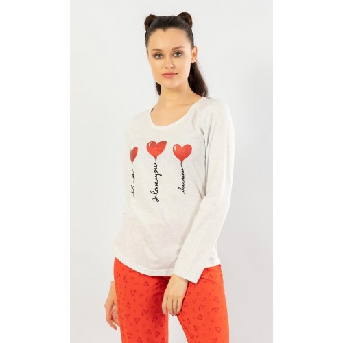 Dámské pyžamo dlouhé I love you