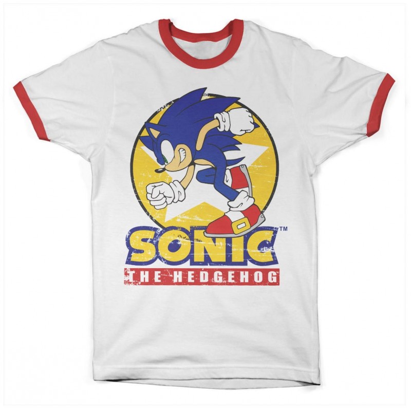 Tričko Sonic The Hedgehog, bílé