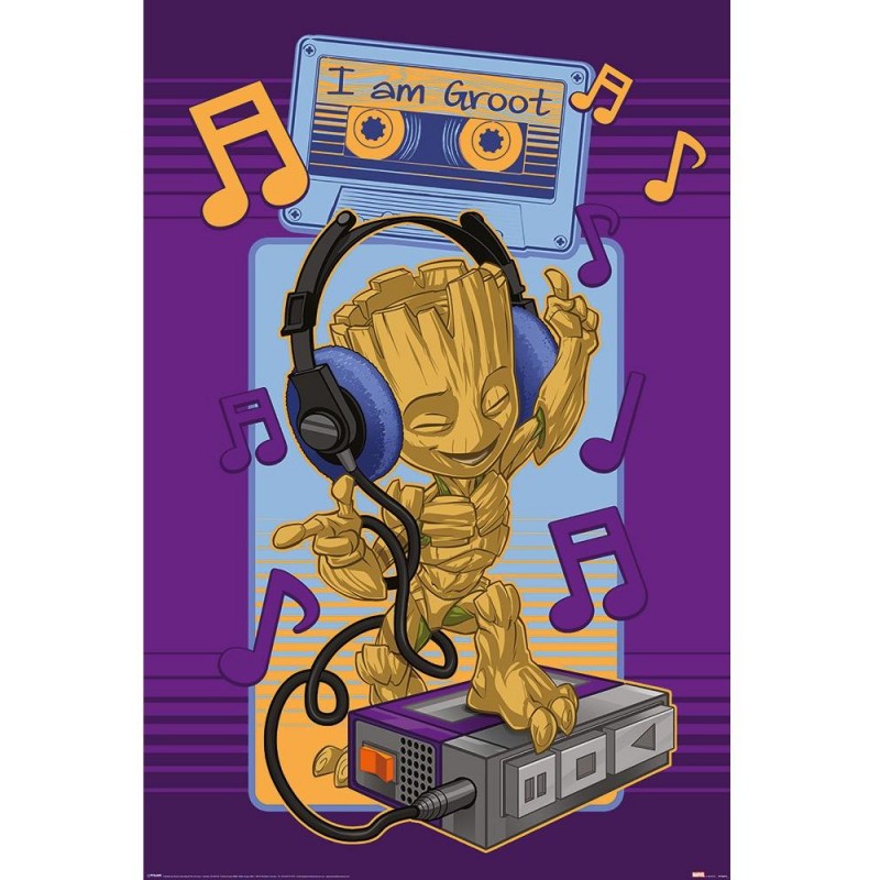 Plakát Guardians of the Galaxy - Groot Cassette