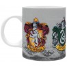 Hrnek Harry Potter - znaky bradavických kolejí (bílý)