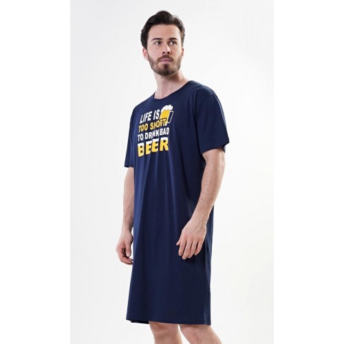 Pánská noční košile s krátkým rukávem Petr