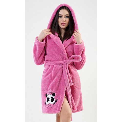 Dámský župan krátký s kapucí Panda