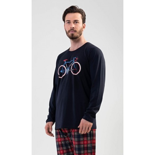 Pánské pyžamo dlouhé Old bike