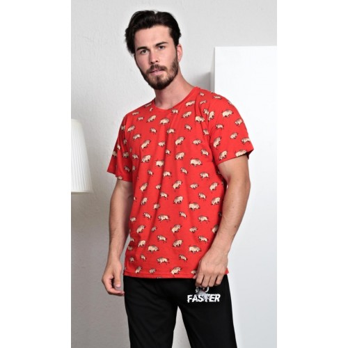 Pánské pyžamo dlouhé Býk