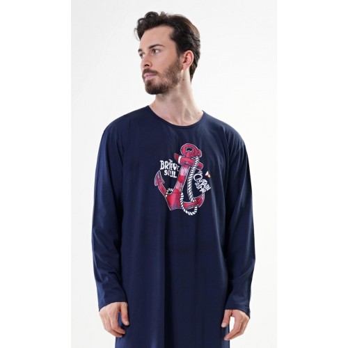 Pánská noční košile s dlouhým rukávem Kotva