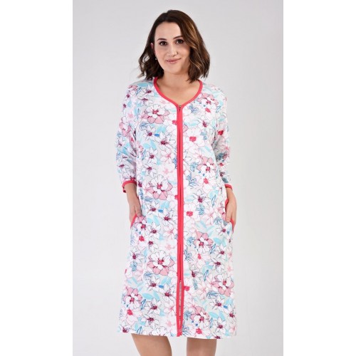 Dámské domácí šaty s tříčtvrtečním rukávem Elen