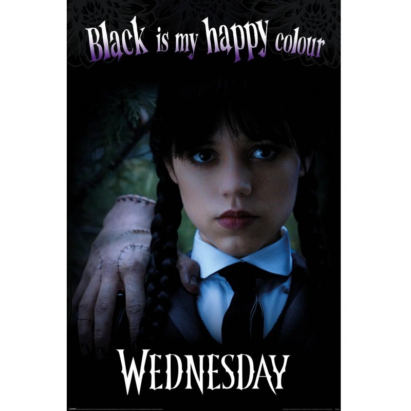 Plakát Wednesday - Black is my Happy Colour