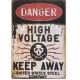 Plechová cedule Danger - High Voltage