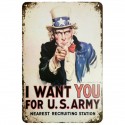 Plechová cedule I want you for U.S. army