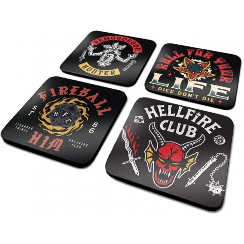 Podtácky Stranger Things - Hellfire Club (4 ks)