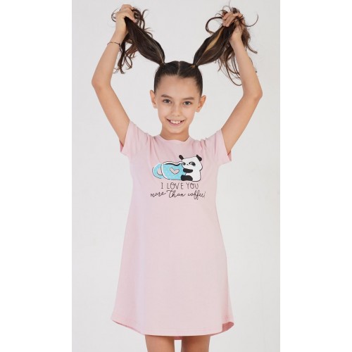 Dětská noční košile s krátkým rukávem Panda