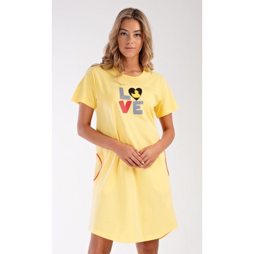 Dámské domácí šaty s krátkým rukávem Kačenka