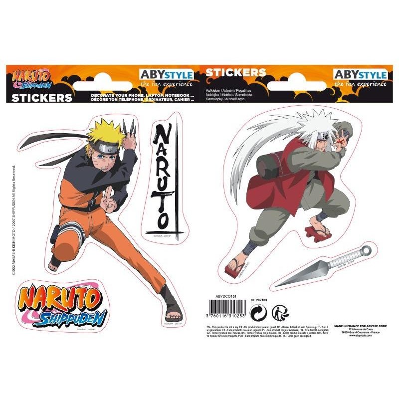 Samolepky Naruto Shippuden - Naruto & Jiraiya
