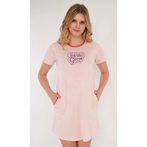 Dámské domácí šaty s krátkým rukávem Super girl
