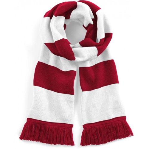 Pruhovaná šála Zelená/Bílá