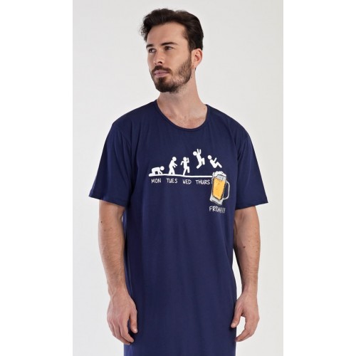 Pánská noční košile s krátkým rukávem Filip