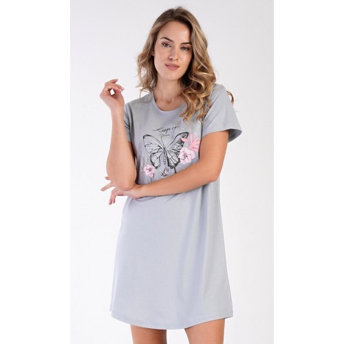 Dámská noční košile s krátkým rukávem Butterfly