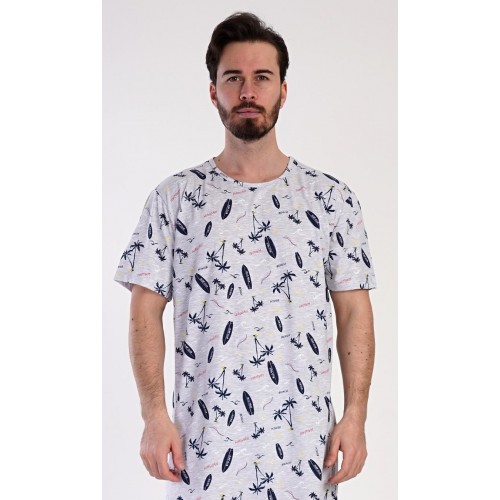 Pánská noční košile s krátkým rukávem Surfing