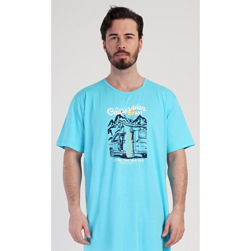 Pánská noční košile s krátkým rukávem California