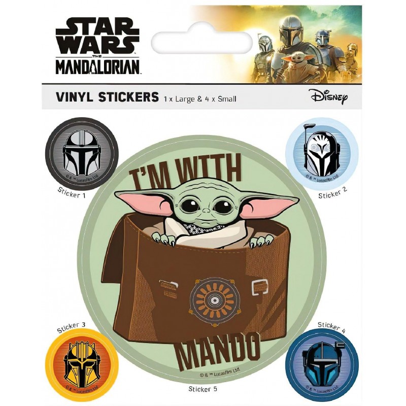 Vinylové samolepky Star Wars: The Mandalorian 3 - I M With Mando