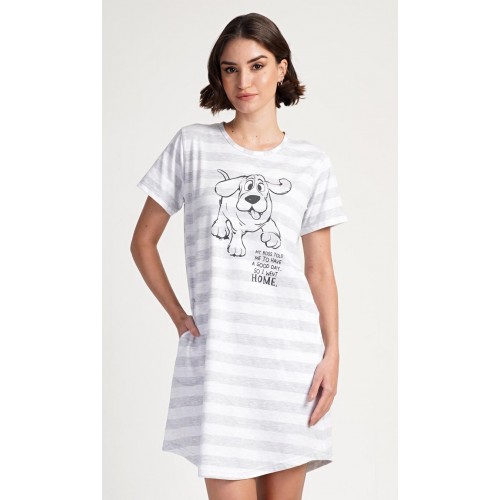 Dámské domácí šaty s krátkým rukávem Sarah