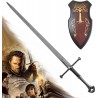 AF Aragornův meč "ANDURIL - SWORD OF KING" plamen západu - replika s plaketou - Pán prstenů
