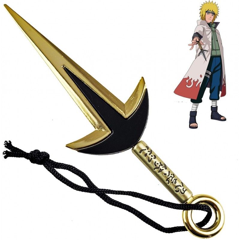 CHL Malý bleskový kunai "YELLOW LIGHTNING FROM KONOHA" zlatý - Naruto