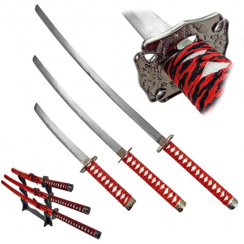 AF Sada samurajských mečů "RED - ADVANCED"
