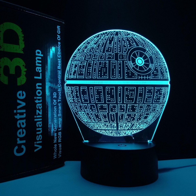 AF 3D akrylová stolní lampička "DEATH STAR" - STAR WARS