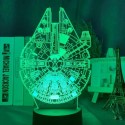 AF 3D akrylová stolní lampička "MILENNIUM FALCON" - STAR WARS