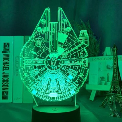 AF 3D akrylová stolní lampička "MILENNIUM FALCON" - STAR WARS