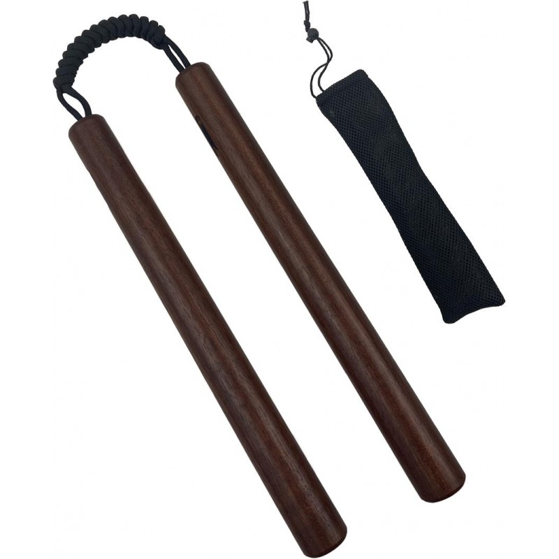 AF Tiché nunchaku "SILENCE FIGHT" dlouhé, dřevěné, provázek