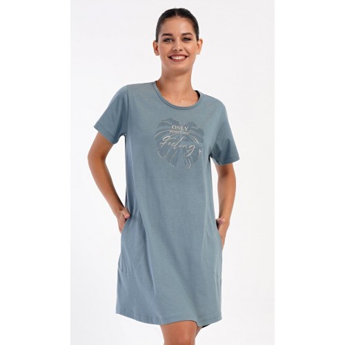 Dámské domácí šaty s krátkým rukávem Alžběta