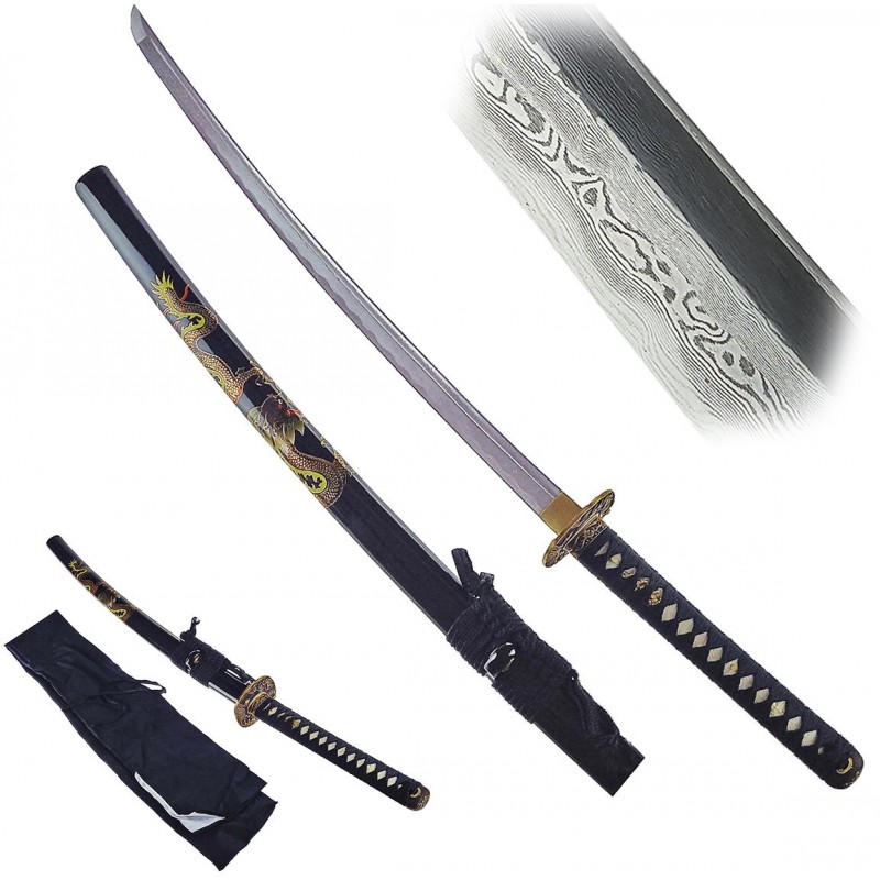 AF Zdobná damašková katana "DYNASTY OF SAMURAI"