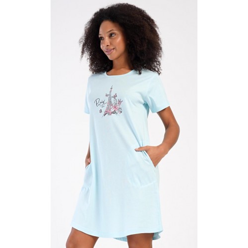 Dámské domácí šaty s krátkým rukávem Paris