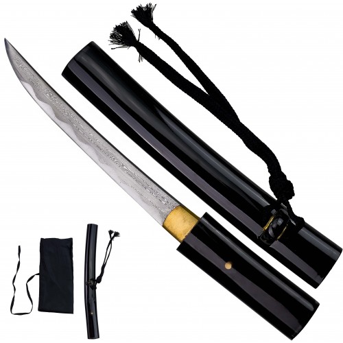 AF Samurajské damaškové tanto "KURO ARASHI"