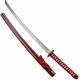 Albainox Červená katana "RED WARRIOR" s bohatým příslušenstvím