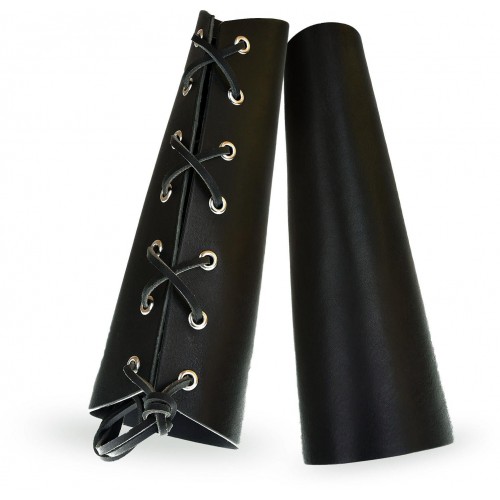 Kožený nátepník dlouhý, s kovovými dírkami