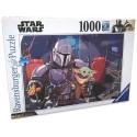 Puzzle Star Wars: Mandalorian a Baby Yoda, 1000 dílků