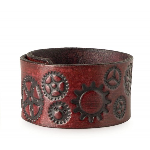 Kožený náramek Steampunk
