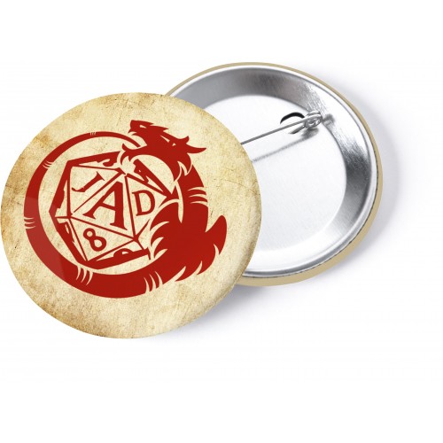 Placka Jeskyně a draci - červené logo