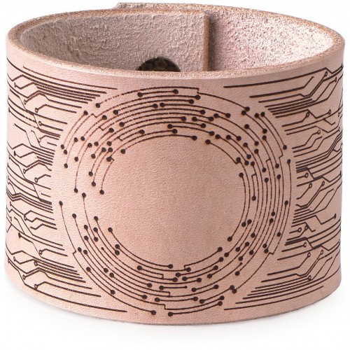 Kožený náramek Cyberpunk – široký