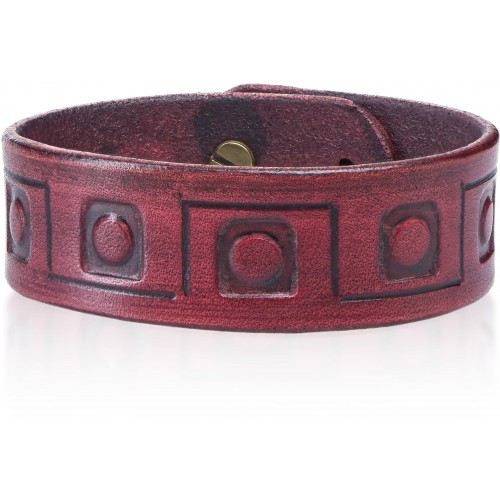 Kožený náramek Labyrint