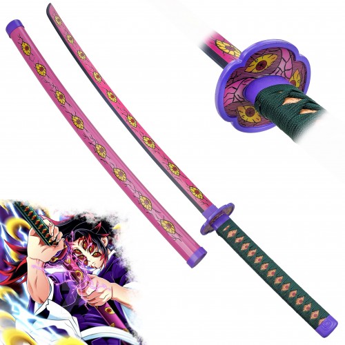 AF Nichirin dřevěná katana Kokushibo "KYOKOKUKAMUSARI" - Demon Slayer