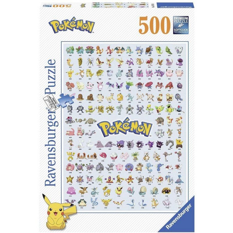 Puzzle Pokémon - Prvních 151 Pokémonů, 500 dílků