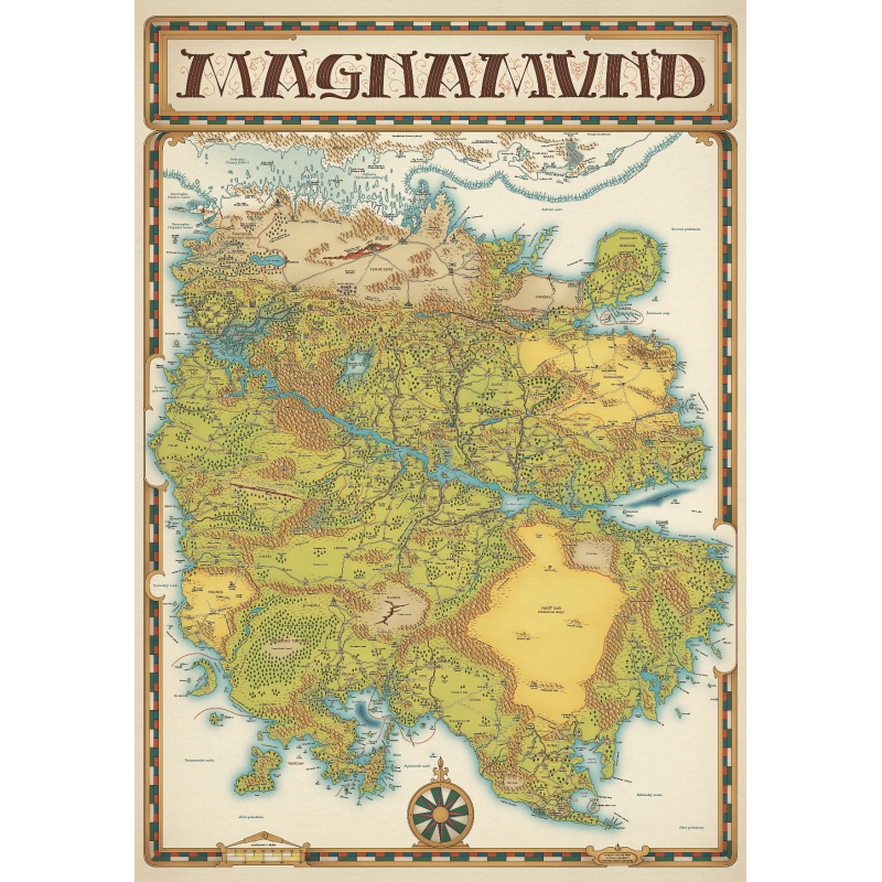Mapa Magnamundu na plátně