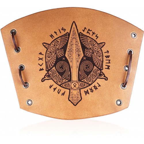 Kožený nátepník Viking - Odinovo kopí Gungni