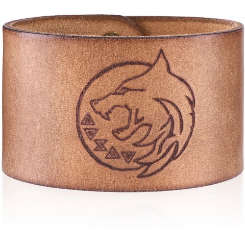 Kožený náramek Zaklínač - runy